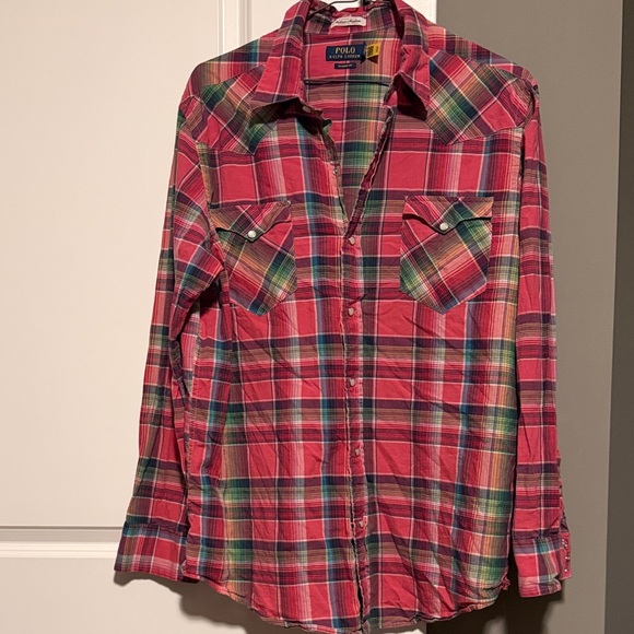 Ralph Lauren Other - Ralph Lauren Red and Green Plaid Button-Down Shirt